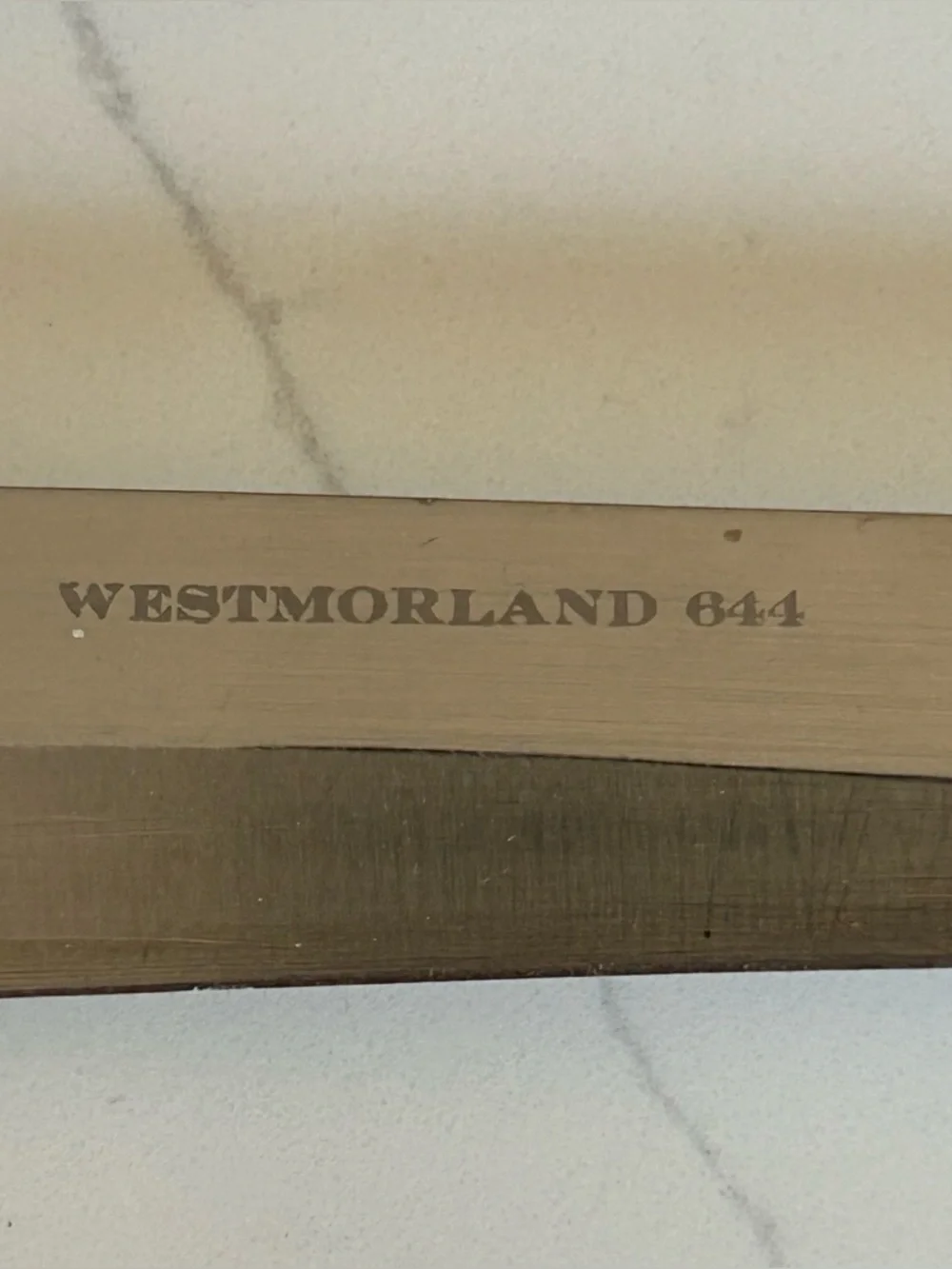 Westmorland 644 Carving Knife Fork Set Stainless Steel Wood Handle Vintage Japan